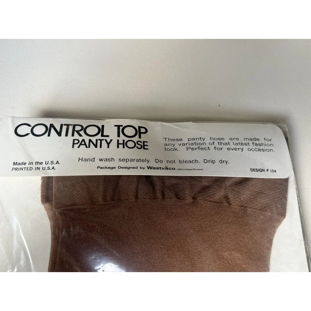 Vintage Control Top Panty Hose Paris Bark Size D Sealed in Package Made in USA